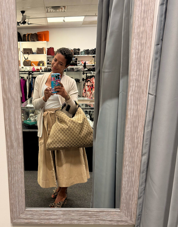 Gucci Large Horsebit Hobo Designer Bag