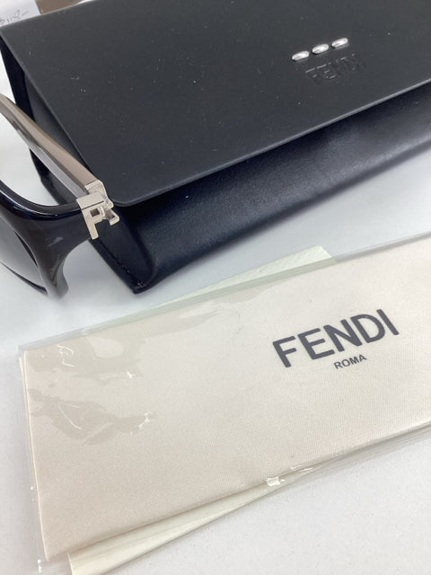 Pre Owned Fendi Acrylic Black & Brown FF 0032/F/S 7R90 in case Sunglasses