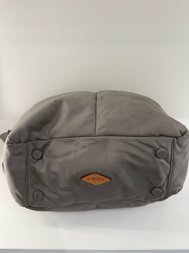 Mz Wallace Grey Tote/Satchel w Cross Body Strap