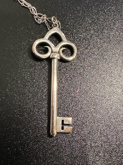 Tiffany Large Key Necklace Sterling Silver