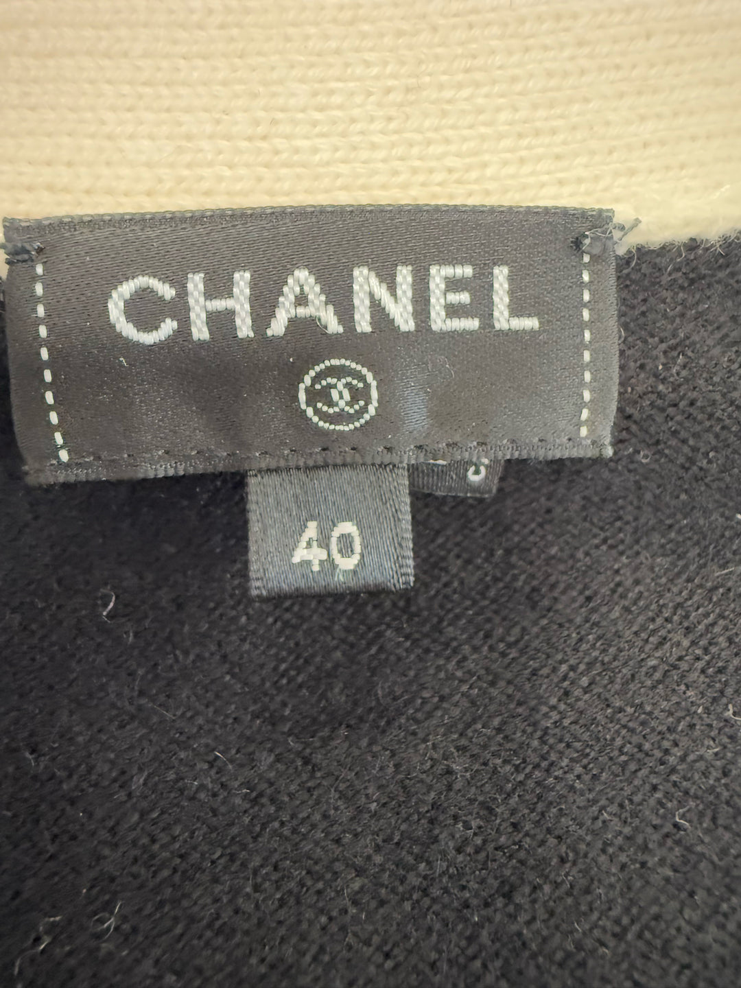 Chanel S/S Knit Crew Neck Top Size 40