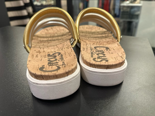 8.5 Circus-Sam Edelman Gold Silver Sandals