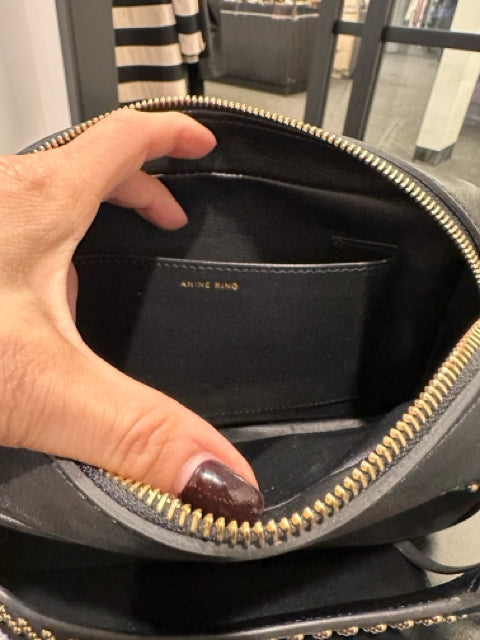 Anine Bing Leather Black Crossbody Shoulder Bag