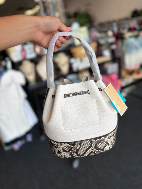 Michael Kors Leather Snake/Cream Bucket Bag