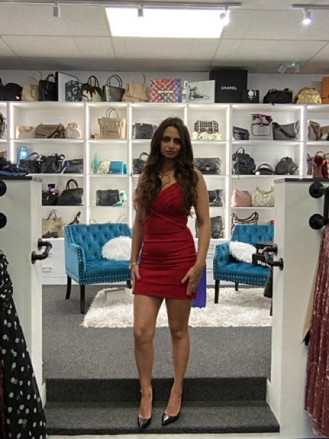 EMERALD SUNDAE Sz S Red BodyCon Dress