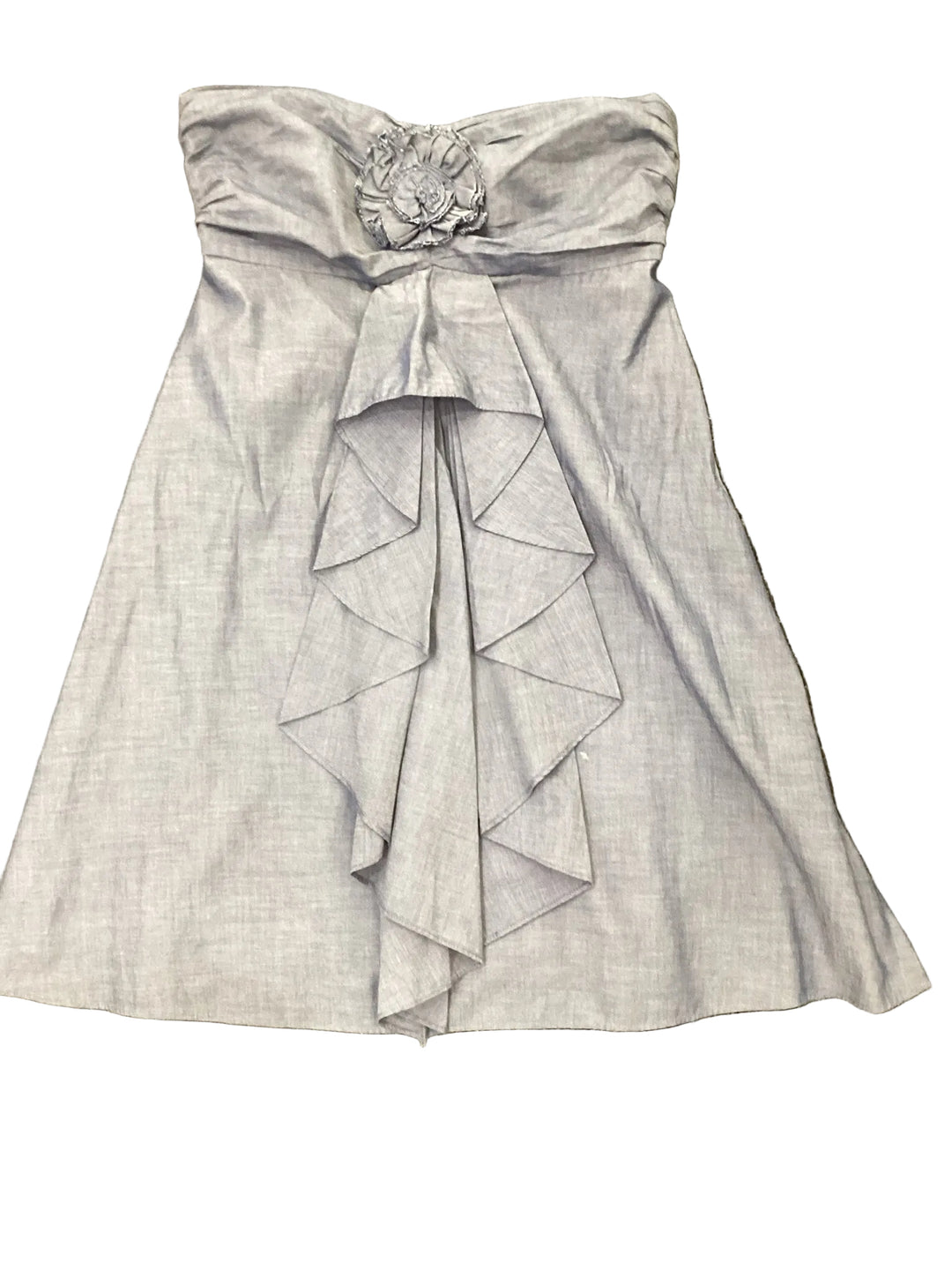 Jcrew Strpless Rosette waterfall front Short Dress