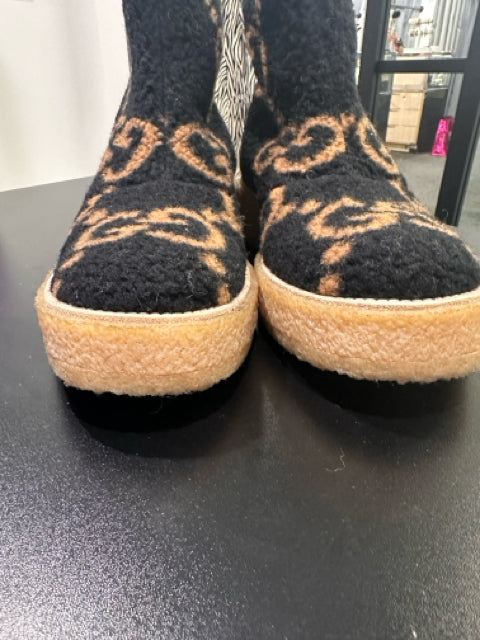 Gucci Boots Sz 39 Ankle GG Wool  Hooper Shoes