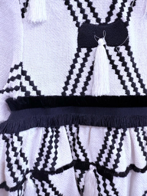 Alexis Sz S Black and White Jacket W/ Tassles