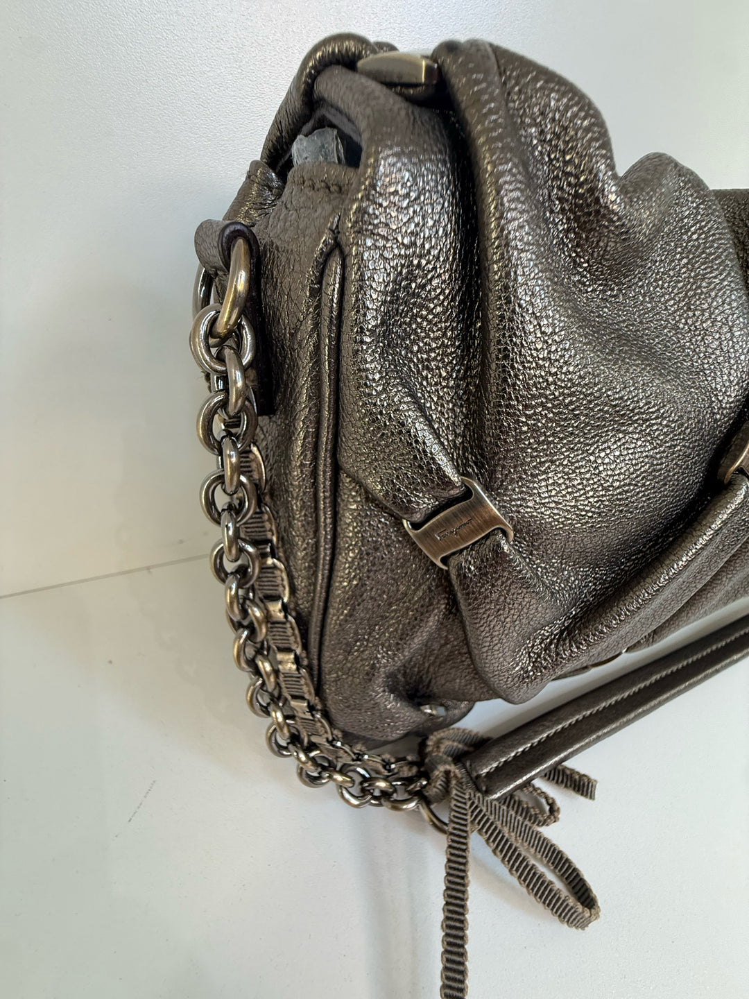 Salvatore Ferragamo Pillowed Gancini Shoulder Designer Bag