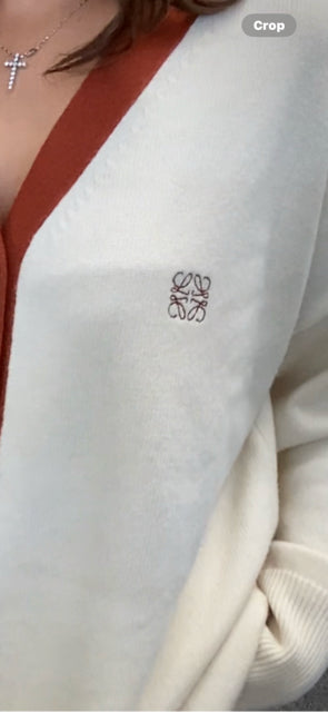 Loewe Sz L Anagram Color Block Sweater