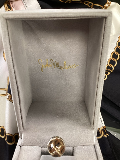 Pre Owned NWT John Madeiros Bracelet Open Cuff Cheetah detail w/ Box