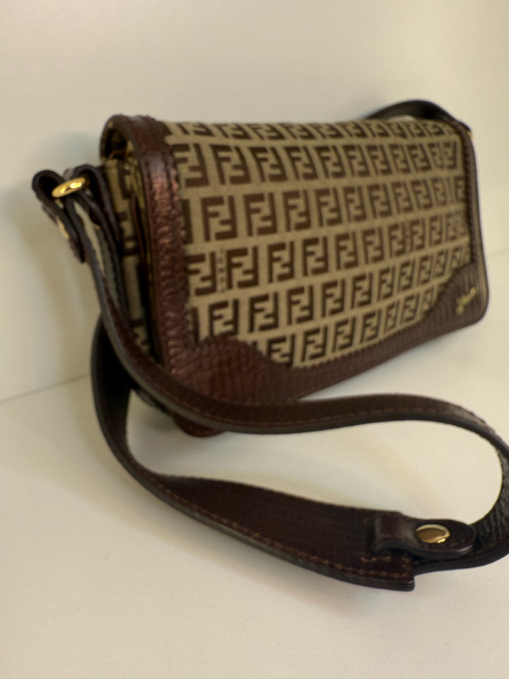 Vintage Fendi Zucca Canvas HANDBAG