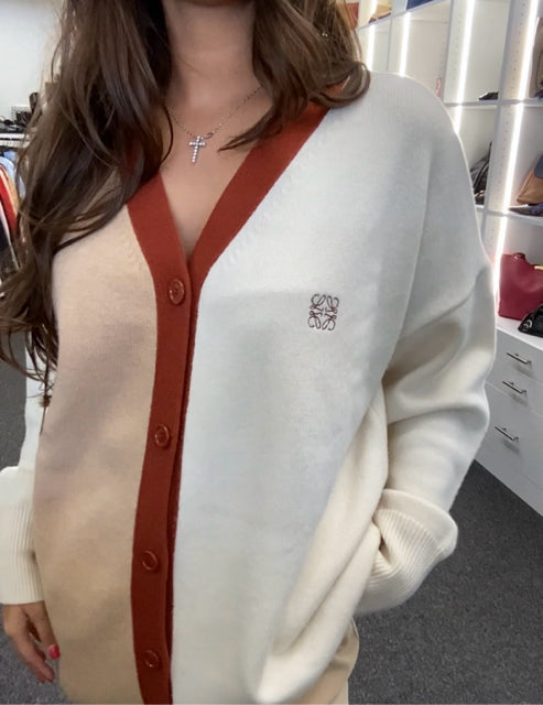 Loewe Sz L Anagram Color Block Sweater