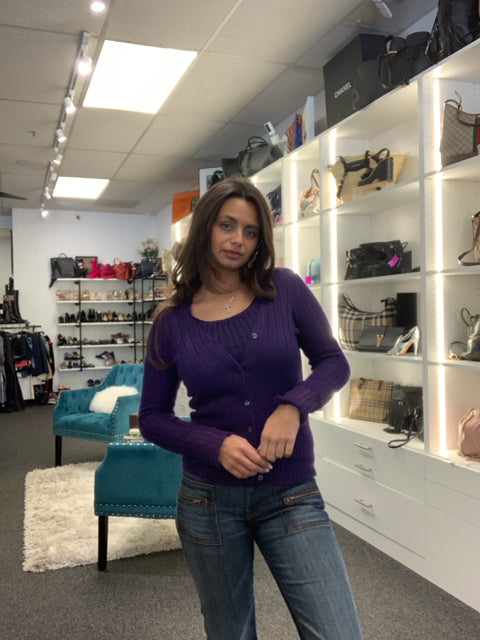 Pre Owend Prada L/S Crew w/ Sweater Cardigan Twin Set Mohair & Nylon  60% if Christos sells start 398for show TWIN SET