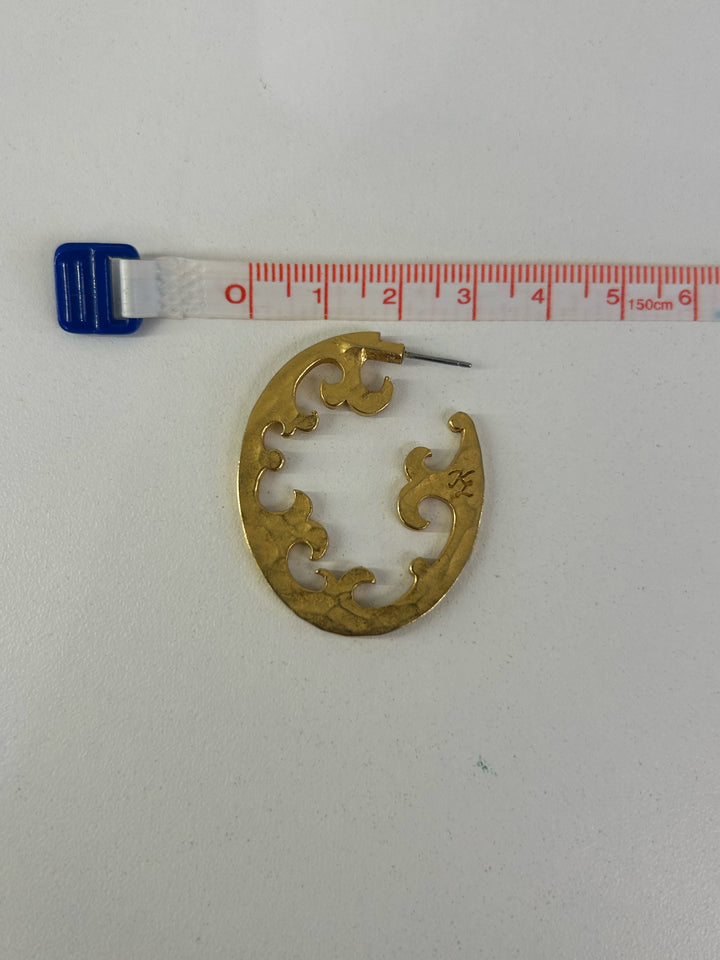 Vintage Karl Lagerfeld Scrollwork Earrings