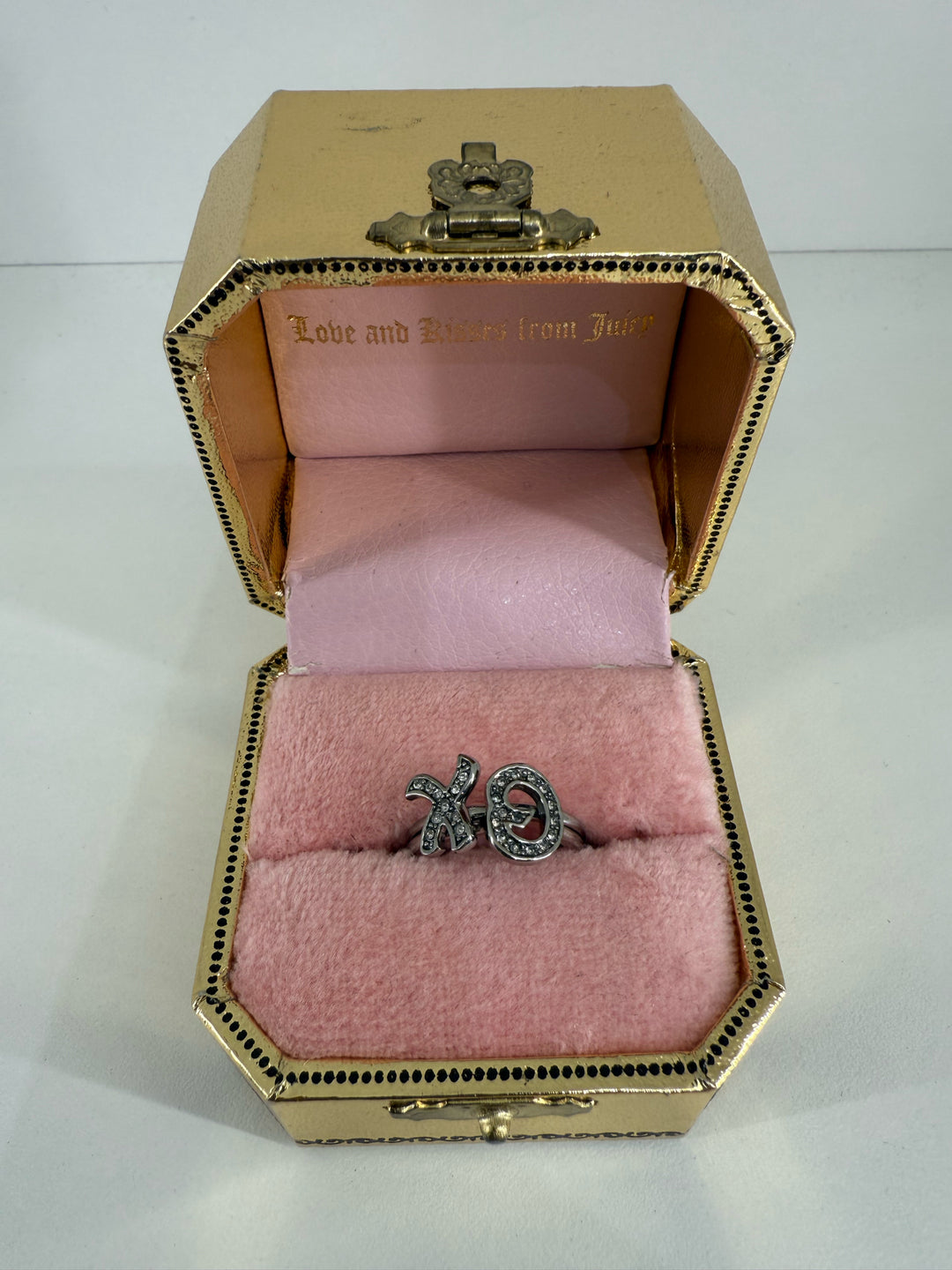 Juicy Couture 2 Set XO Ring Size 6.75 with Box