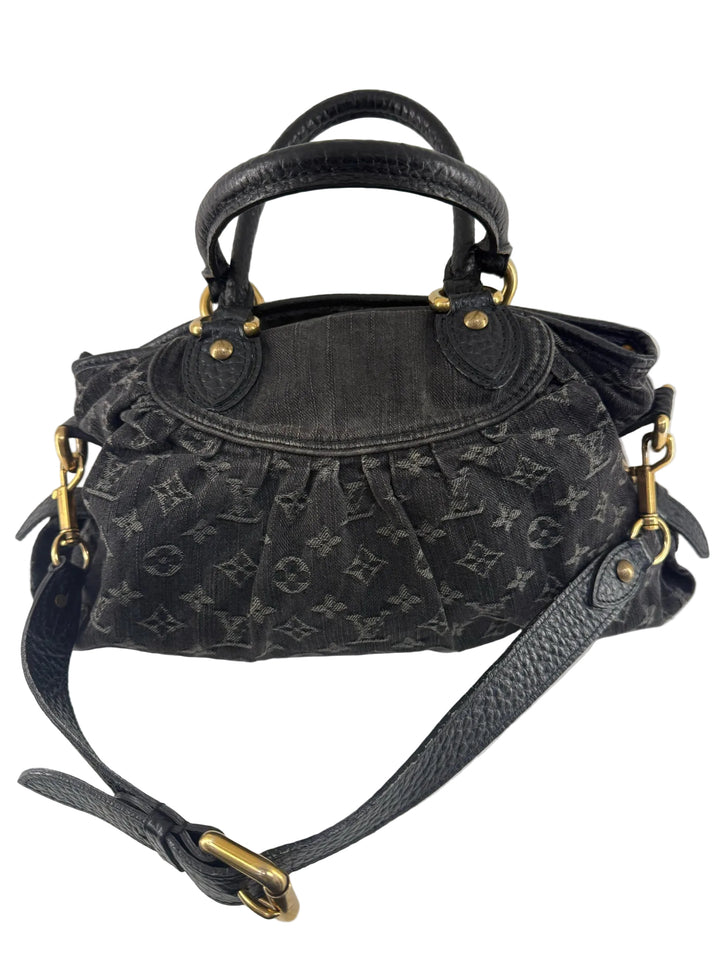 Louis Vuitton Black Denim Neo Cabi MM Designer Bag