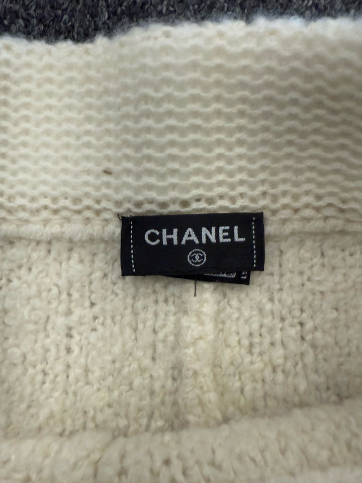 Chanel High Waist Straight Leg Cashmere/ Wool Pant Sz 34