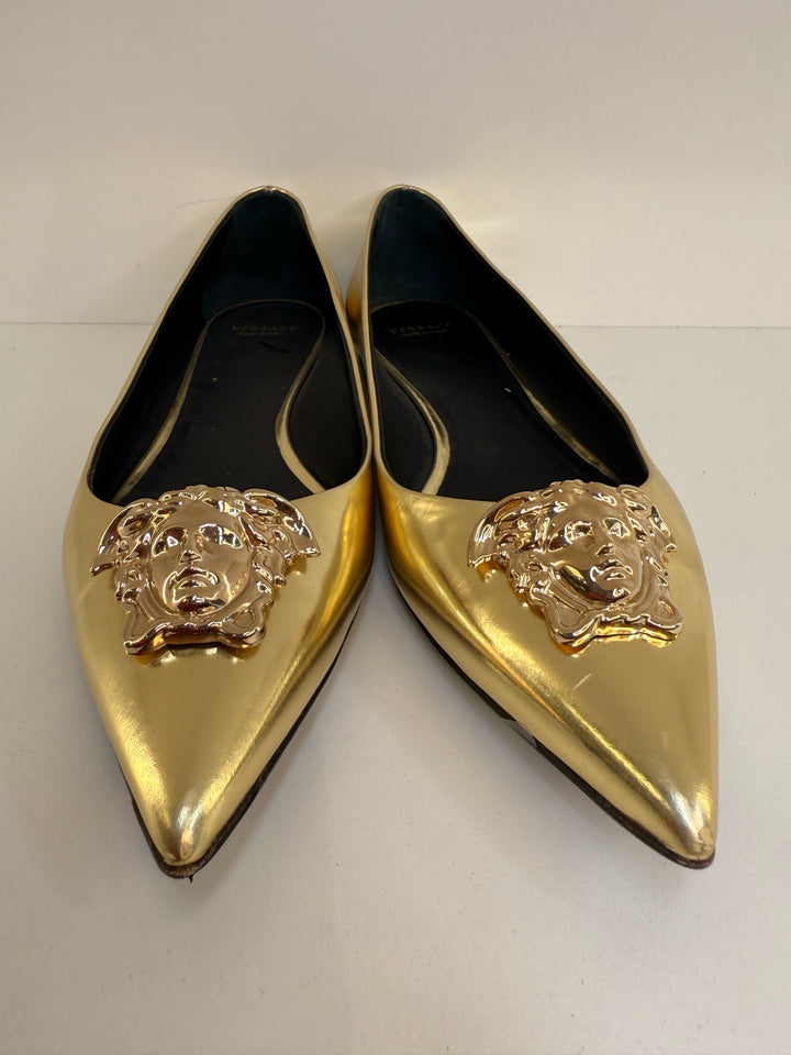 Versace Medusa Head Flats Shoes 38.5