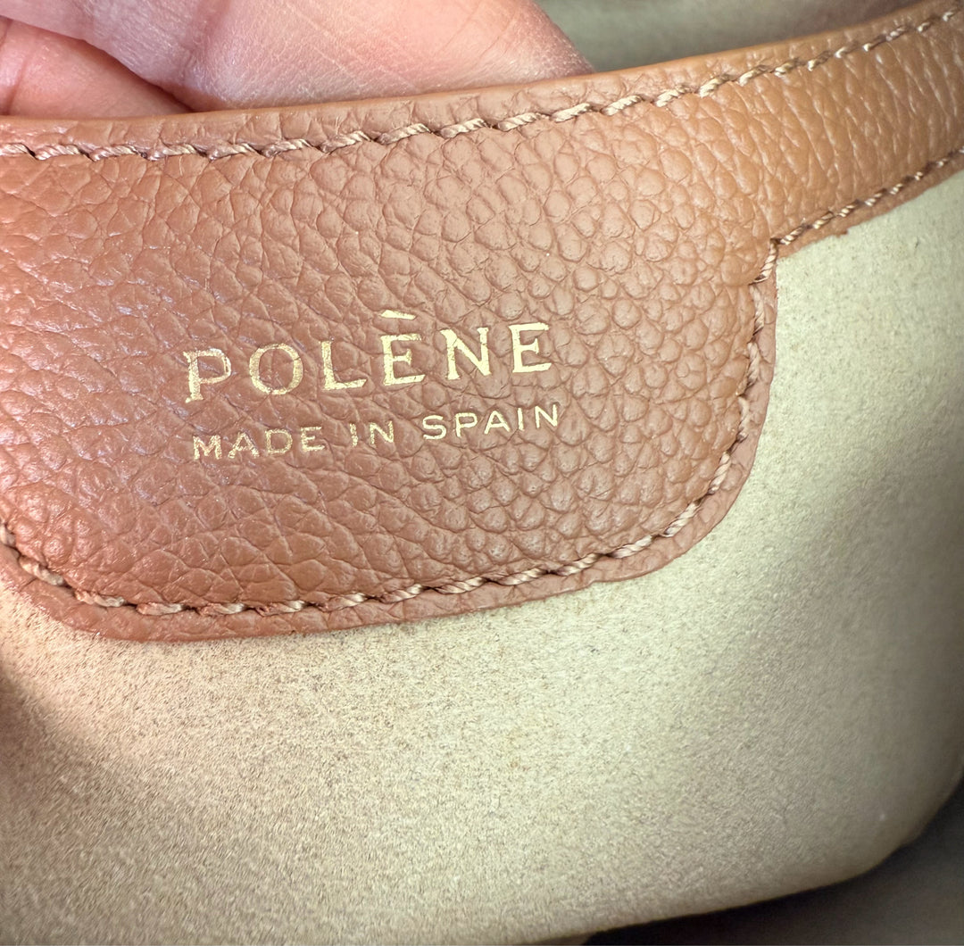 POLENE Tan Leather Shoulder Bag