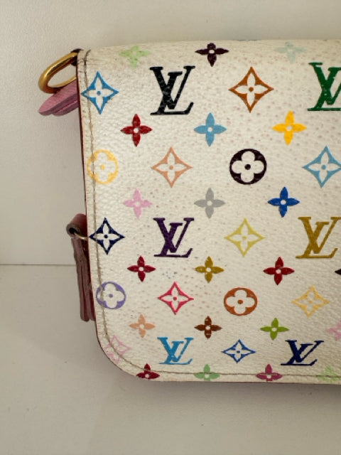 Pre Owned Louis Vuitton murakami long wallet CO4039 w box & dustbag