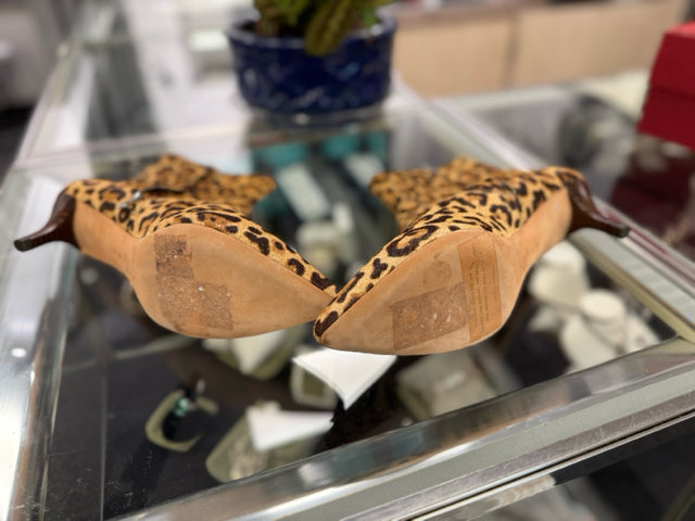 Loeffler Randall Animal Print Sz 8 Boots