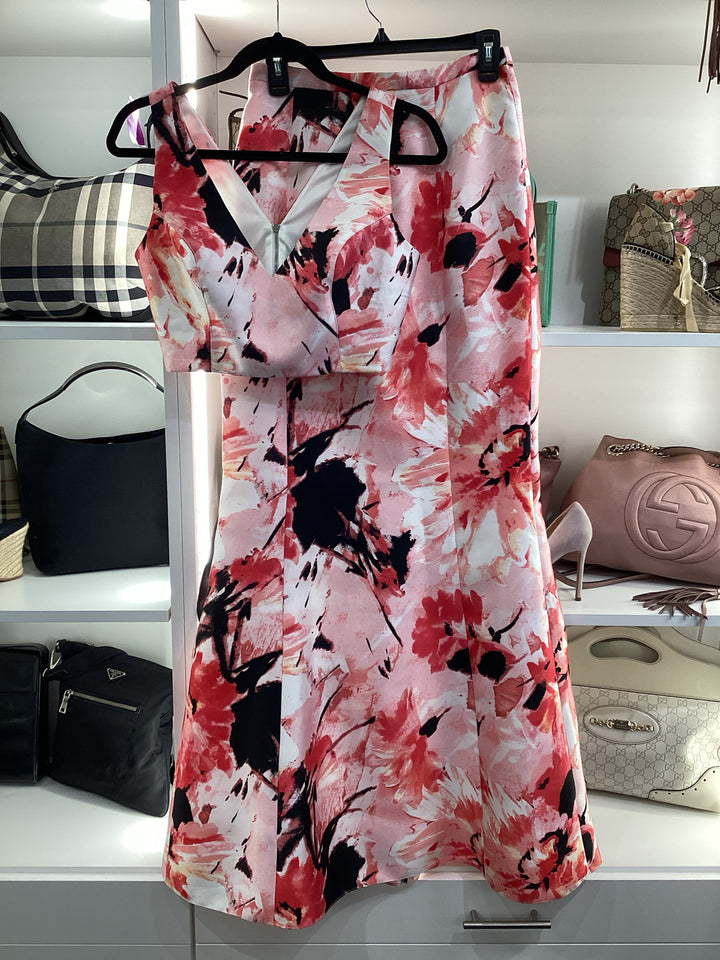 Long Floral 2 Piece Floral Set Sz XS/S
