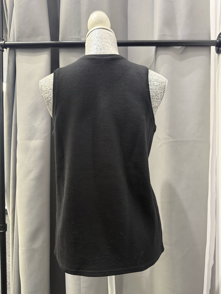 Chanel Slv less Wool Tank w/ Camila Flowers Size 40