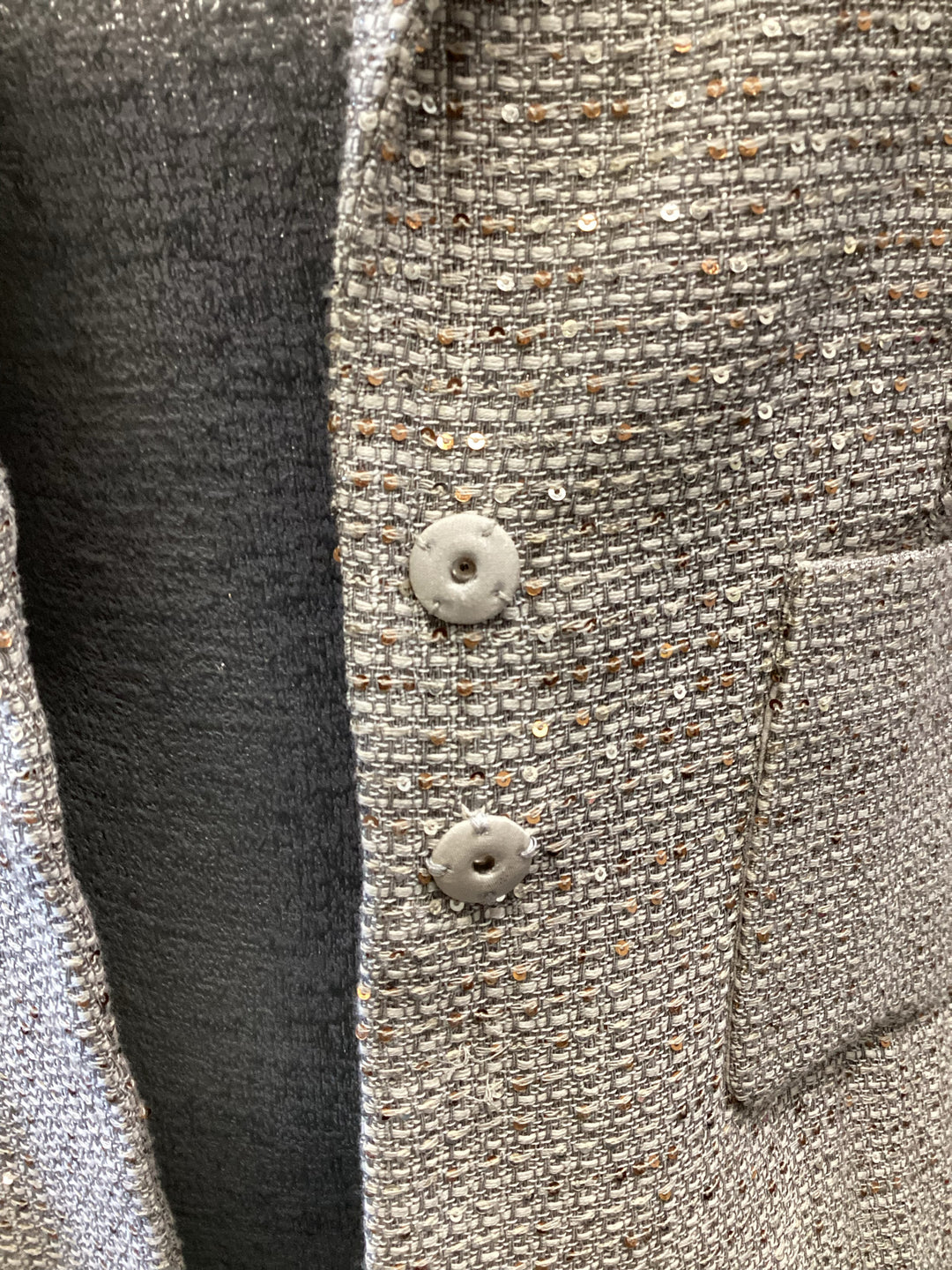 Escada Hidden Closure Sequin + Tweed Jacket Size 6