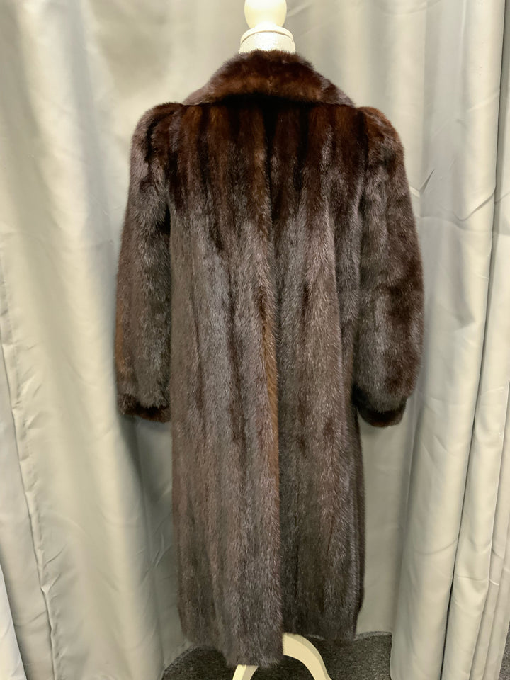 Vintage Black Brown Mink Fur Coat
