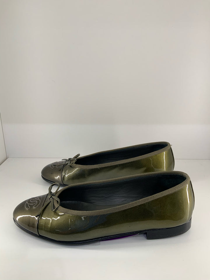 CHANEL Classic Ballet Flats Sz 36.5