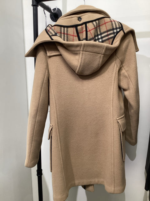 Burberry Sz 8 Tan Coat w/ Wool Novacheck Jacket Designer
