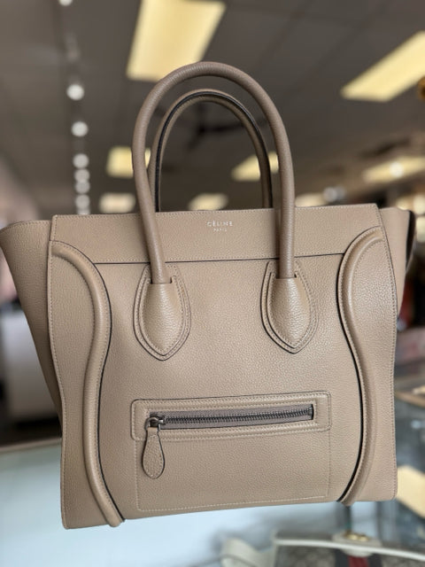 Celine Luggage Taupe Designer Bag w/ Dustbag