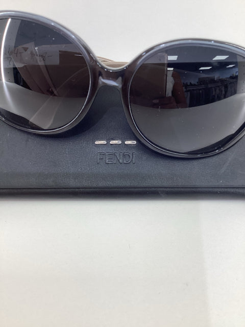 Pre Owned Fendi Acrylic Black & Brown FF 0032/F/S 7R90 in case Sunglasses