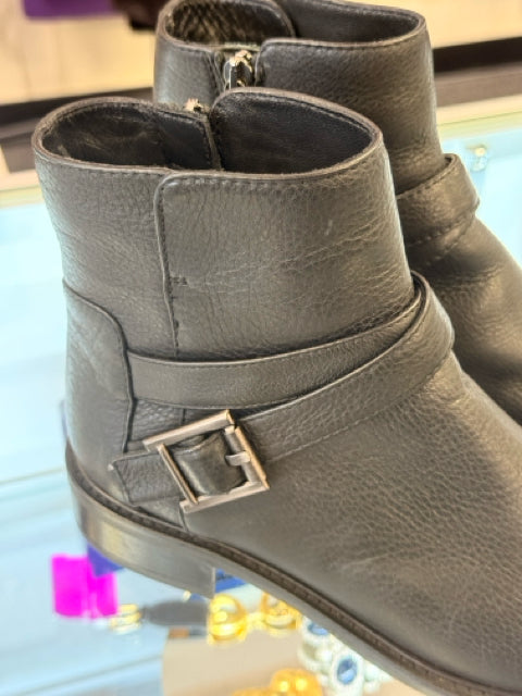 Aquatalia Black Sz 8 Ankle Boots w/ Buckle Shoes