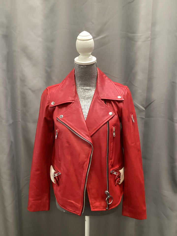 NWT Lovers+friends Red Moto Jacket Size S