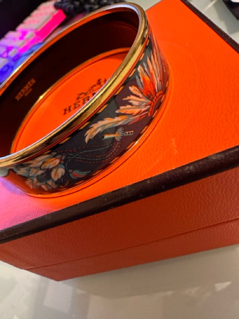 Hermes' Designer Wide Bangle Bracelet