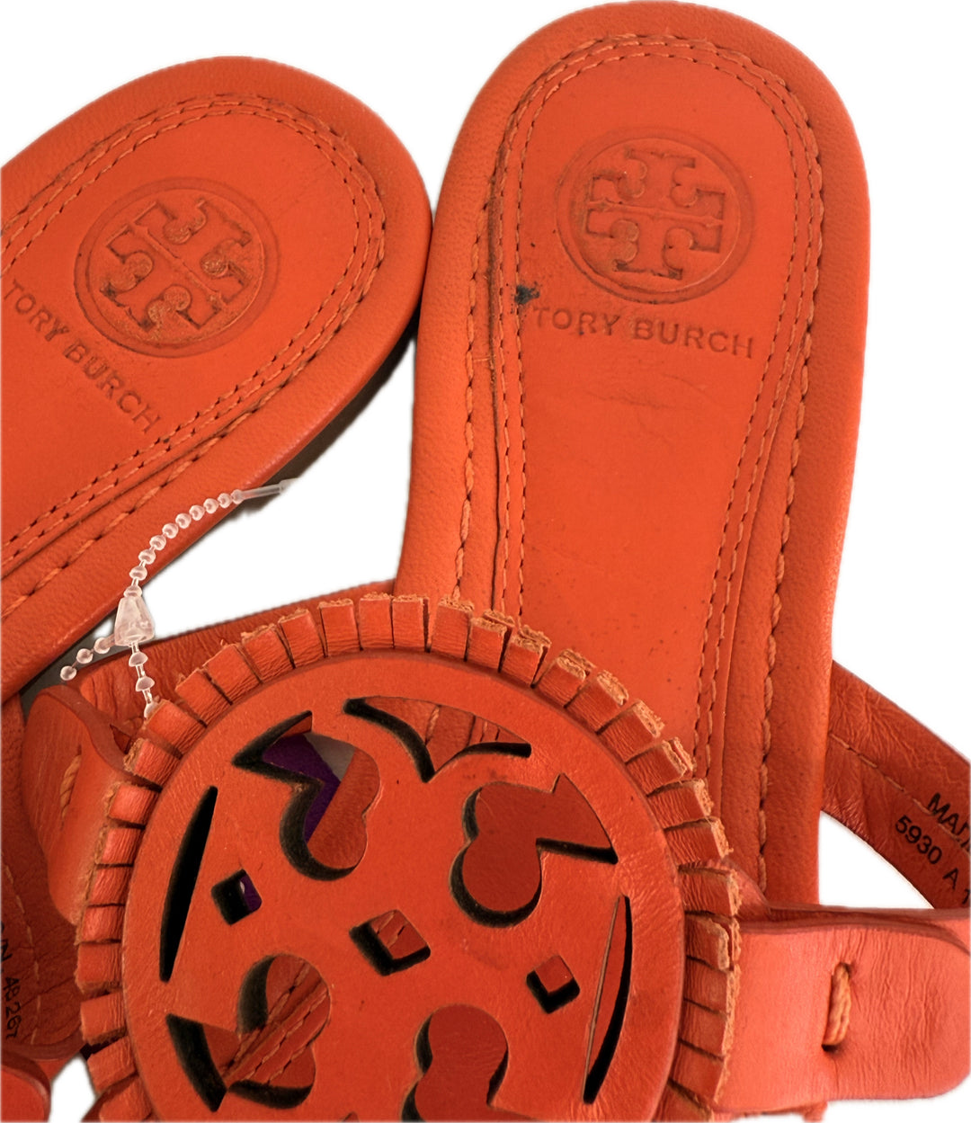 Tory Burch Orange Millers Sandals Sz 6