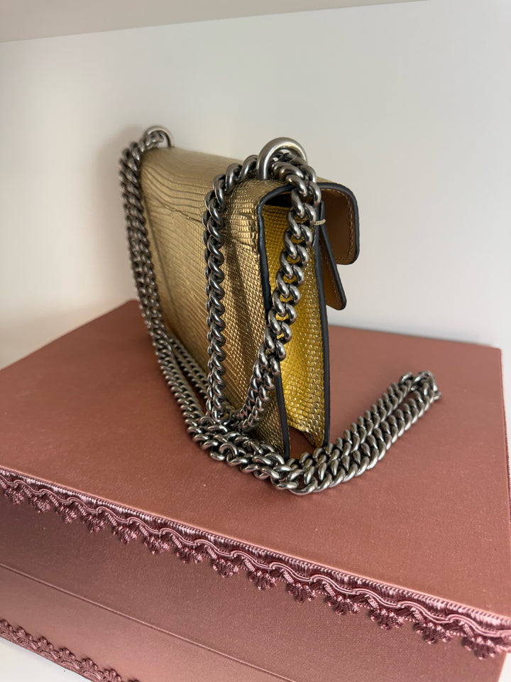 Gucci 2020 DIONYSUS Small Lizard Designer Bag