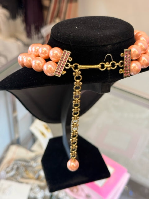 Heidi Daus Pink Pearls and Seashells Necklace