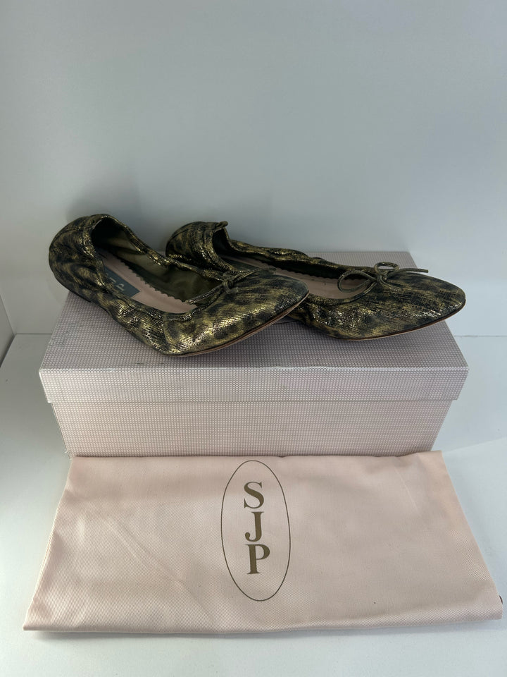 SJP Gelsey Gold Leopard 37.5 Flats