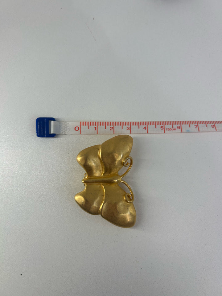 Vintage Givenchy Gold Clip On Butterfly Earrings