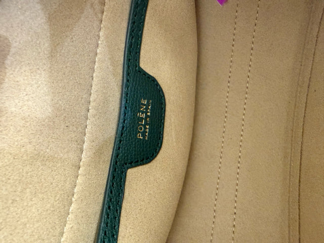 Pre Owned POLENE Numero Dix Hobo Leather Hunter Green Designer Bag w/ Dustbag