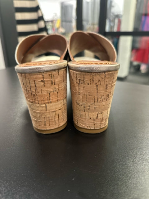 Coach Sz 9 Metallic Wedge Sandles Shoe