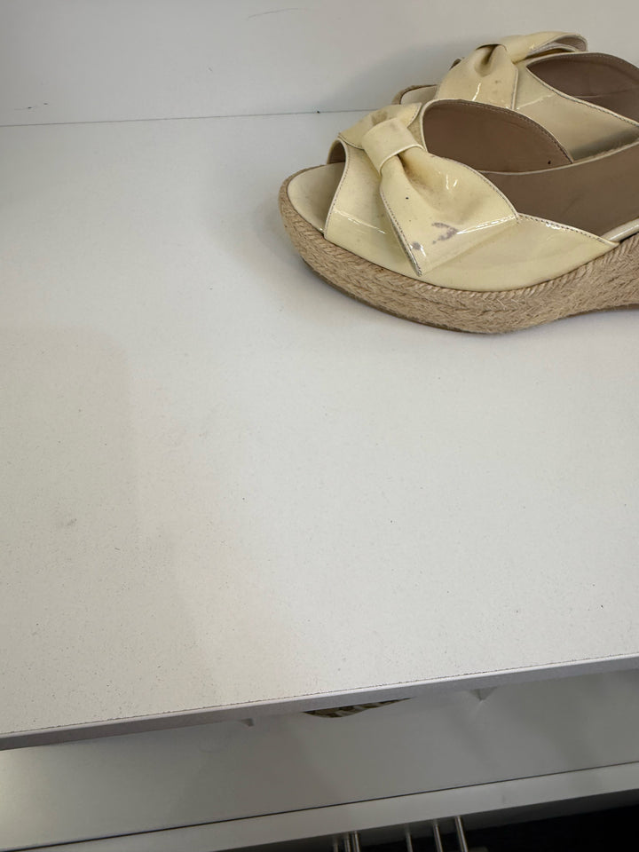 Valentino Raffia Wedge Shoes Sz 39