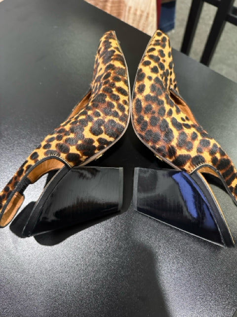 Tory Burch Sz 8.5 Cheetah Slingbacks Shoes