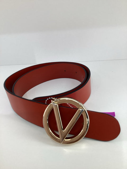 Pre Owned Mario Valentino S, LEATHER, TERRACOTTA Belt