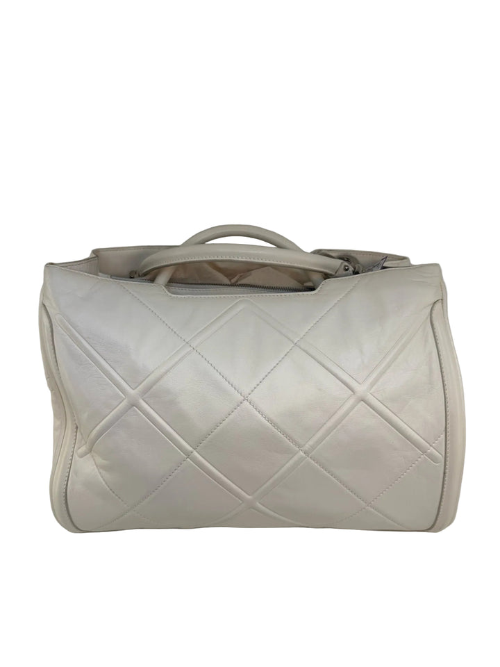 Salvatore Ferragamo Diamond Quilted Double Handle Tote