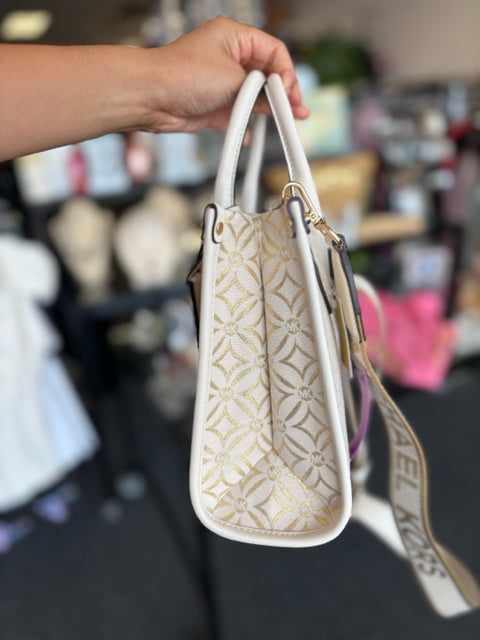 Michael Kors Cream/Gold Cross Body Bag