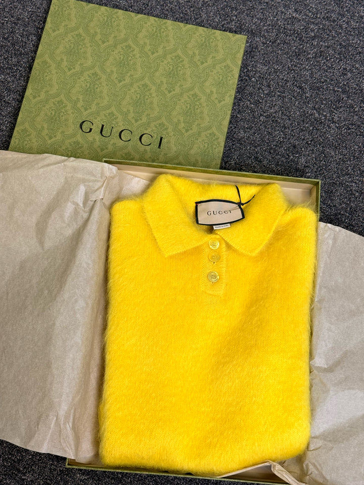 NWT Gucci Cashmere Polo Sweater Sz M